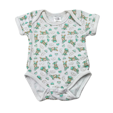 Unisex Baby Biz, cotton bodysuit / romper, ski bunny, FUC, size 0000,  
