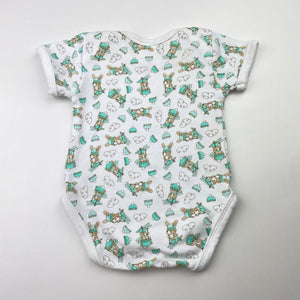 Unisex Baby Biz, cotton bodysuit / romper, ski bunny, FUC, size 0000,  