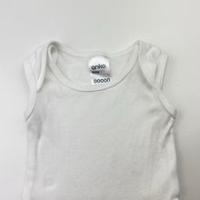 Load image into Gallery viewer, Unisex Anko, white cotton singletsuit romper, EUC, size 00000,  