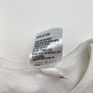 Unisex Anko, white cotton singletsuit romper, EUC, size 00000,  