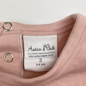 Girls Aster & Oak, organic cotton tee / top, GUC, size 3,  