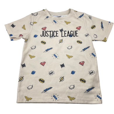 Boys DC Comics, JUSTICE LEAGUE waffle tee / top, FUC, size 8,  