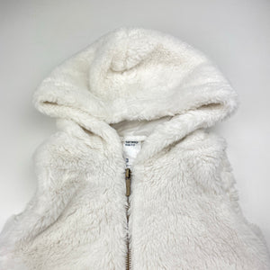 Girls Anko, faux fur hooded vest / sleeveless jacket, EUC, size 3,  