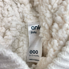 Load image into Gallery viewer, Unisex Anko, thick fleece-lined knit cotton hooded cardigan, EUC, size 000,  