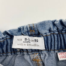 Load image into Gallery viewer, Unisex Zara, blue denim pants, elasticated, EUC, size 0,  