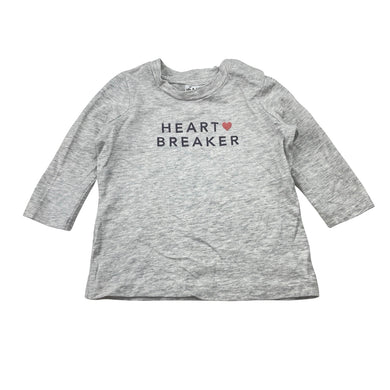 Unisex Cotton On, cotton long sleeve tee / top, GUC, size 00,  