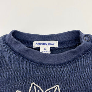 Boys Country Road, lightweight sweater / jumper, dinosaur, FUC, size 0,  
