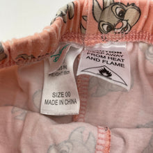 Load image into Gallery viewer, Girls Disney , Bambi Thumper pyjama panta / bottoms, GUC, size 00,  