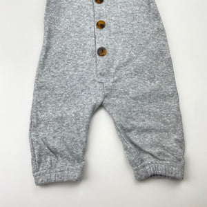 Unisex Baby Berry, grey ribbed stretchy romper, EUC, size 0000,  
