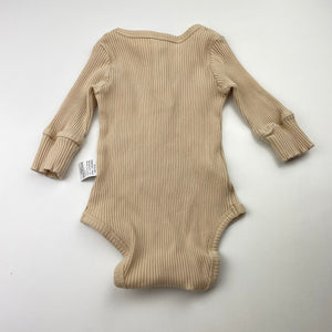 Unisex Tiny People, ribbed stretchy bodysuit / romper, EUC, size 00,  
