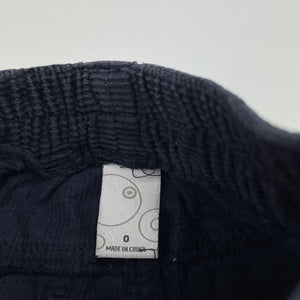 Boys Target, corduroy cotton pants, elasticated, EUC, size 0,  
