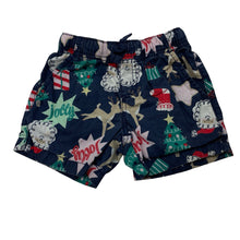 Load image into Gallery viewer, Boys Target, cotton Christmas shorts, elasticated, wash fade, FUC, size 2,  
