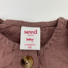 Load image into Gallery viewer, Unisex Seed, linen / cotton summer romper, EUC, size 000,  