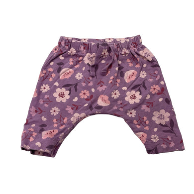 Girls Anko, floral cotton pants / bottoms, elasticated, GUC, size 000,  