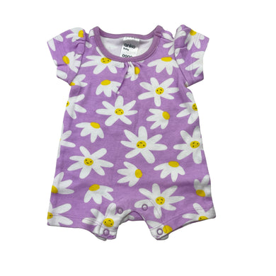 Girls Anko, flroal cotton romper, EUC, size 0000,  
