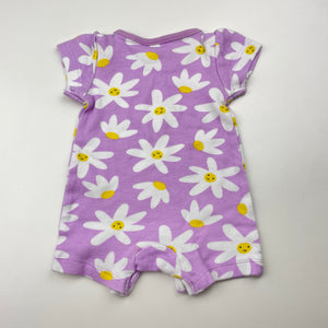 Girls Anko, flroal cotton romper, EUC, size 0000,  