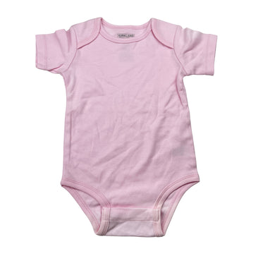 Girls KIRKLAND, pink cotton bodysuit / romper, EUC, size 0,  