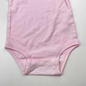 Girls KIRKLAND, pink cotton bodysuit / romper, EUC, size 0,  