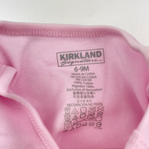 Girls KIRKLAND, pink cotton bodysuit / romper, EUC, size 0,  
