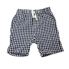 Load image into Gallery viewer, Boys Anko, navy check cotton shorts, elasticated, EUC, size 2,  