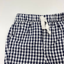 Load image into Gallery viewer, Boys Anko, navy check cotton shorts, elasticated, EUC, size 2,  