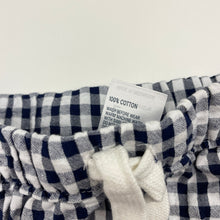 Load image into Gallery viewer, Boys Anko, navy check cotton shorts, elasticated, EUC, size 2,  