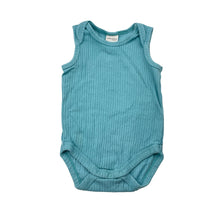 Load image into Gallery viewer, Unisex Baby Berry, ribbed organic cotton bodysuit / romper, GUC, size 00,  
