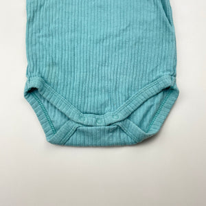 Unisex Baby Berry, ribbed organic cotton bodysuit / romper, GUC, size 00,  