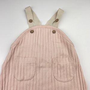 Girls Anko, ribbed cotton overalls / romper, EUC, size 000,  