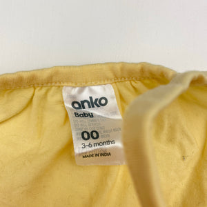 Girls Anko, yellow singletsuit romper, EUC, size 00,  