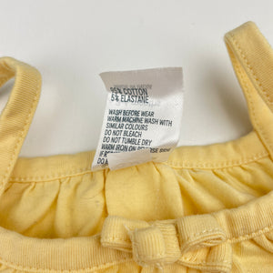 Girls Anko, yellow singletsuit romper, EUC, size 00,  