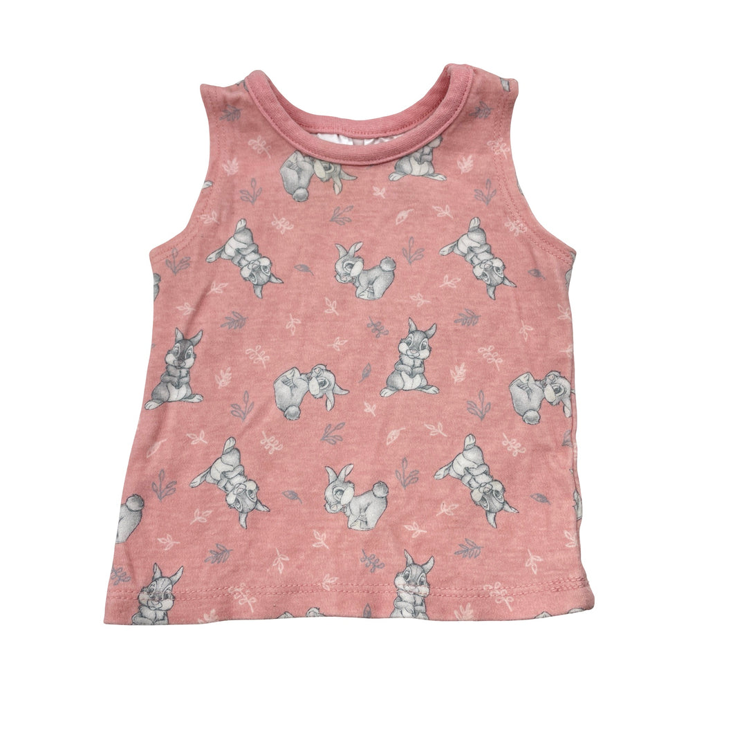 Girls Disney, Bambi Thumper cotton singlet top, EUC, size 000,  