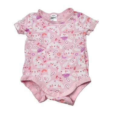 Girls Anko, pink bodysuit / romper, rabbits, GUC, size 00,  
