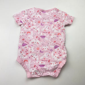 Girls Anko, pink bodysuit / romper, rabbits, GUC, size 00,  
