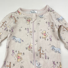 Load image into Gallery viewer, Girls Disney, Winnie the Pooh cotton zip romper, EUC, size 000,  