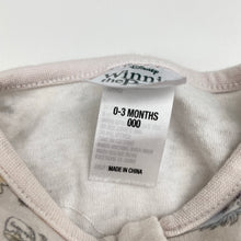 Load image into Gallery viewer, Girls Disney, Winnie the Pooh cotton zip romper, EUC, size 000,  