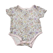 Load image into Gallery viewer, Girls Dymples, floral cotton bodysuit / romper, GUC, size 00,  