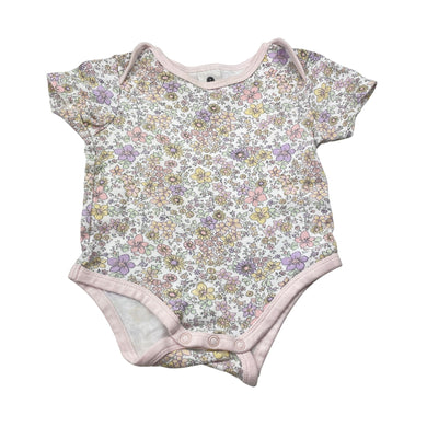 Girls Dymples, floral cotton bodysuit / romper, GUC, size 00,  