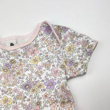 Load image into Gallery viewer, Girls Dymples, floral cotton bodysuit / romper, GUC, size 00,  