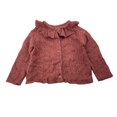 Girls Mamas & Papas, cotton blend knit cardigan, EUC, size 0,  
