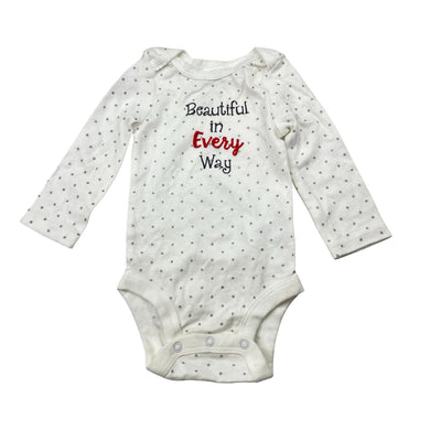 Girls BABIES R US, embroidered cotton bodysuit / romper, EUC, size 0000,  