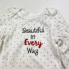 Load image into Gallery viewer, Girls BABIES R US, embroidered cotton bodysuit / romper, EUC, size 0000,  