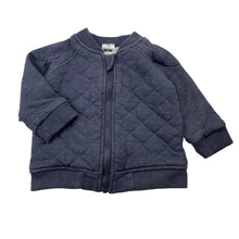 Load image into Gallery viewer, Boys Kids &amp; Co, cotton-lined quilted zip-up sweater, GUC, size 0,  