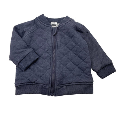 Boys Kids & Co, cotton-lined quilted zip-up sweater, GUC, size 0,  