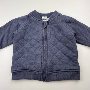 Boys Kids & Co, cotton-lined quilted zip-up sweater, GUC, size 0,  