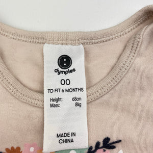 Girls Dymples, cotton bodysuit / romper, GUC, size 00,  