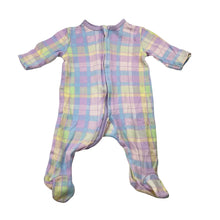 Load image into Gallery viewer, Girls Dymples, organic cotton zip coverall / romper, GUC, size 000,  