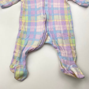 Girls Dymples, organic cotton zip coverall / romper, GUC, size 000,  