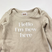 Load image into Gallery viewer, Unisex Cotton On, organic cotton blend bodysuit / romper, GUC, size 00,  