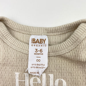 Unisex Cotton On, organic cotton blend bodysuit / romper, GUC, size 00,  